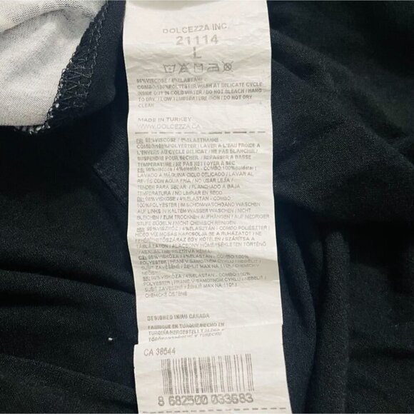 Dolcezza Size Large Top Blouse Short Sleeve Simply Art Hoodie Mesh Sleeves - Picture 7 of 7